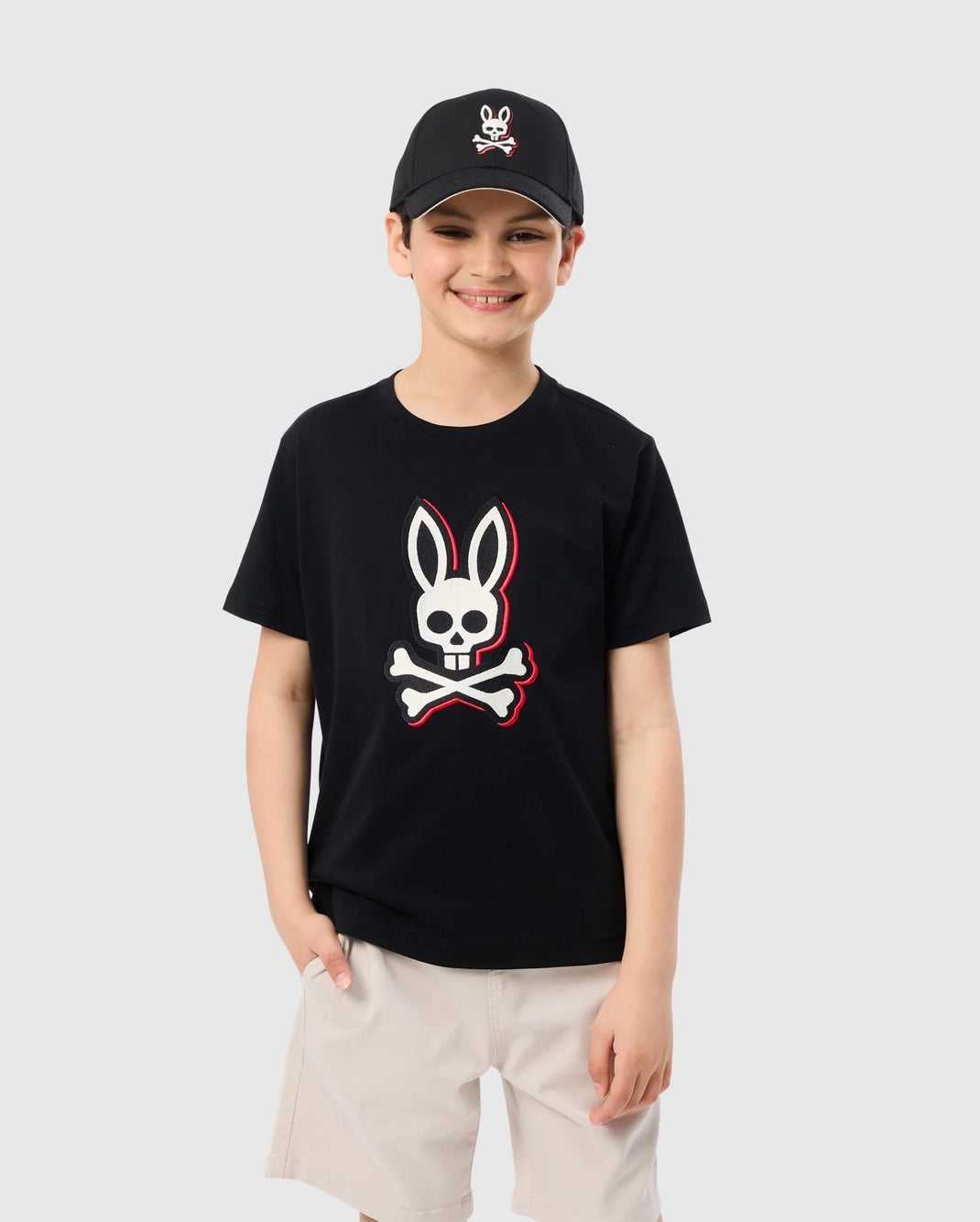 T Shirt Graphique Psycho Bunny Kayden Graphic Tee Noir Homme | POG-53124919